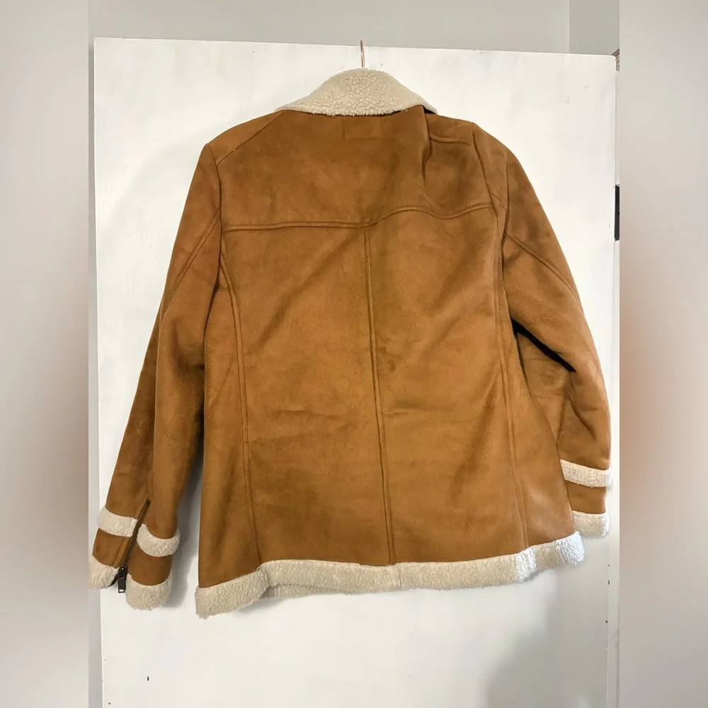 Old Navy Tan Teddy Jacket with Cream Accents